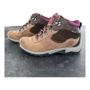 Timberland Mt. Maddsen Waterproof Mid Hiking Boot Brown Leather Womens 7